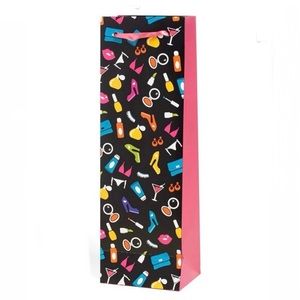 Nod "Girls Night Bottle Gift Bag" With 6
Silicone Shoe Glass Charms and Gift Tag